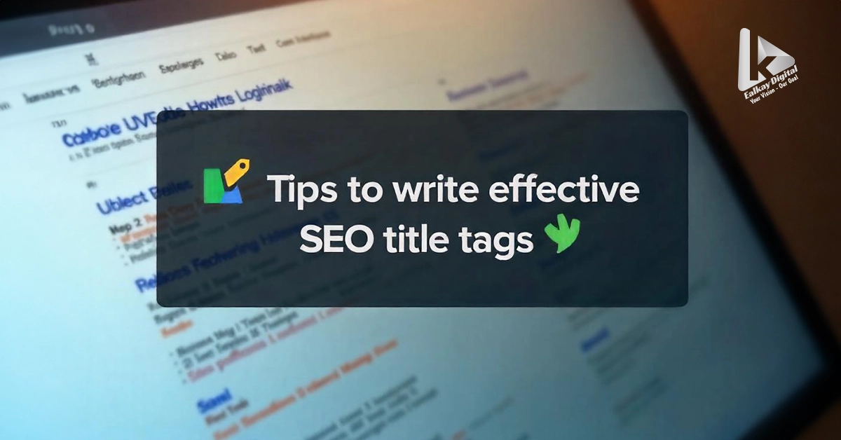 What is title tag? How to write effective title tags for seo?